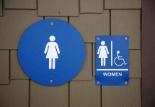 Women bathroom signs