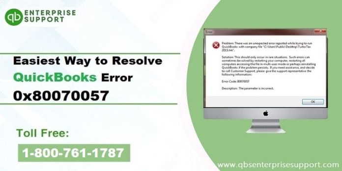 Easy steps to fix QuickBooks Error Code 80070057 - Featured Image