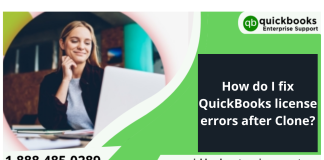 How do I fix QuickBooks license errors after Clone